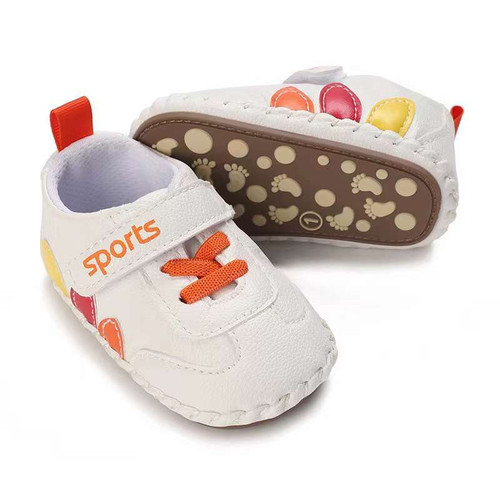 پاپوش چسبی اسپورت سایزبندی سایز ۱ ۰-۶ ماه کفی ۱۱ سانتیمتر سایز ۲ ۶-۱۲ ماه کفی ۱۲ سانتیمتر سایز ۳ ۱۲-۱۸ ماه کفی ۱۳ سانتیمتر